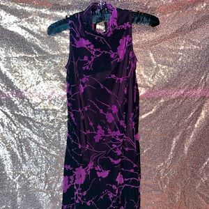 GENTLY USED - WEISSMAN - BLACK/PURPLE LYRICAL LEOTARD - SIZE: ADULT MEDIUM